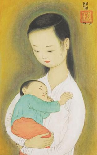 Estimation gratuite des œuvres de Mai Thu (Mai Trung Thu) : prix des peintures sur soie, expertise et vente aux enchères à Paris et en Asie.